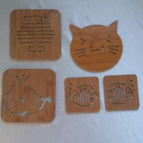 Wooden coasters x 5 pcs