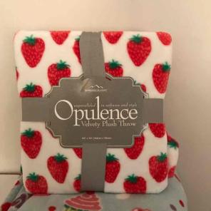 Strawberry Plush throw blanket