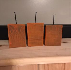 Handmade Pumpkin Wood Shelf Blocks