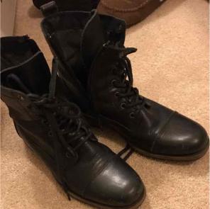 Aldo leather combat boots men