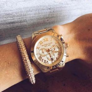 Michael Kors gold chronograph watch