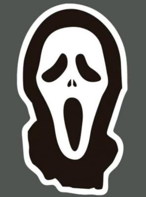 Scream ghost face sticker decal