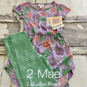 Lularoe Kids Mae 2 Telephone S/M Leggin