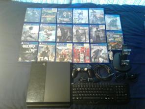 Ps4 with 17 Good Games Controller Keyboa