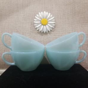 Fire King Delphite Tea Cups Set