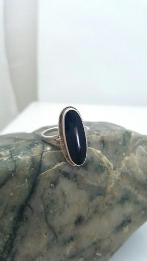 925 Onyx Ring size 6.75