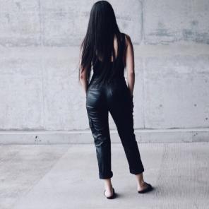 BlankNYC Black Leather Pants