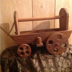 Wooden Wagon (PAPER TOWEL HOLDER)