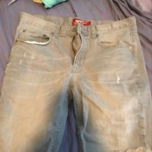 Grey Jean Cut Off