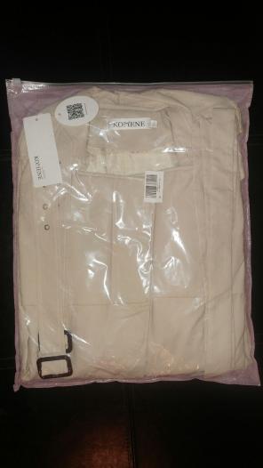 New cream color XXL women's trencg coat