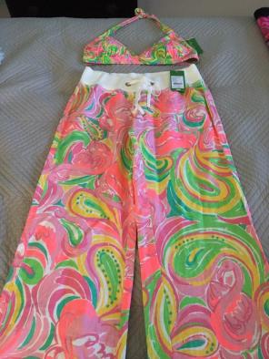 Lilly P. bathing suit top/beach pants