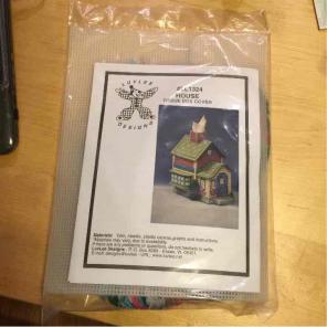 New Plastic Canvas House Tissue Box