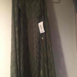 Lularoe Joy lace olive green large BNWT