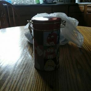 M&M container