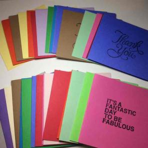 SALE Colorful thank you cards