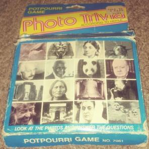 Vintage 1984 Photo Trivia Card Game