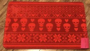 Betsey Johnson memory foam bathmat skull