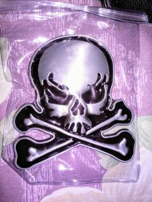 New skull & crossbones belt buckle
