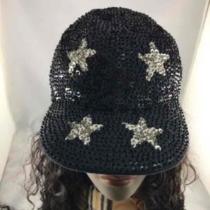 Vintage 1980's Star Sequin Hat