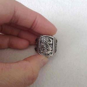 Vintage Dragon silver men ring