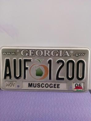 Georgia license plate