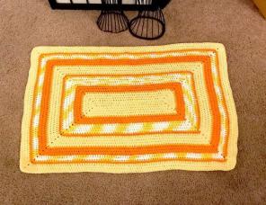 Handmade Crochet Rug Bathroom / kidsroom