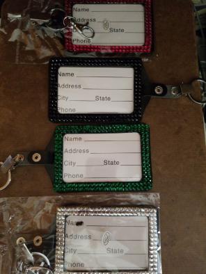 Jeweled Luggage Tags