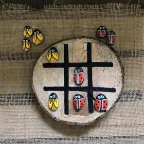 Rustic Bees Ladybugs Tic Tac Toe Game