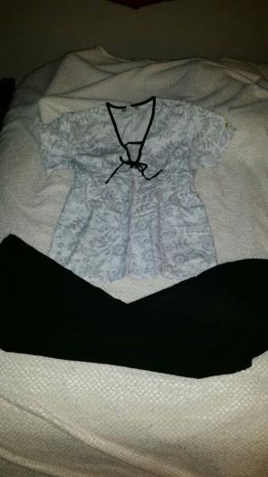 Black & white scrubs**FREE SHIP**