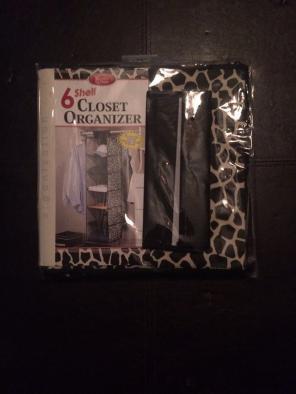 Cheetah print 6 shelf closet storage