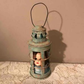 Trapped Ooak Creepy Doll Head Lantern
