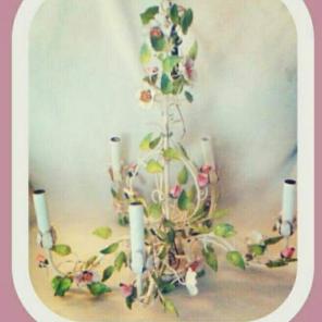 Vintage 1920's Italian Tole Chandelier