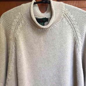 J Crew linen cotton NWOT roll neck top