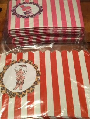 30 Pebbles And Bam Bam Popcorn Boxes