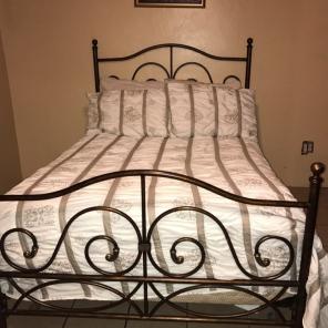 Iron Bed With Mattress And Box Frame.