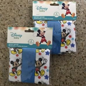 BNWT Mickey Mouse washcloths