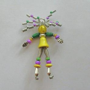 Girl pin brooch