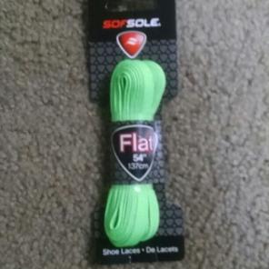 Green shoe laces