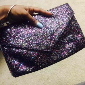 Black sparkle H&M clutch