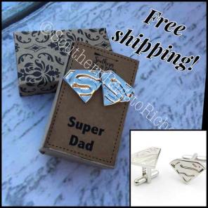 Superman Personalized Cuff Links Gift