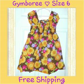Gymboree Dress Sz 6 ~Floral Fall Summer