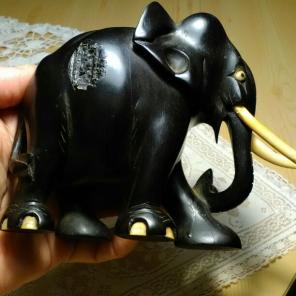Antique African Ebony Elephant 1910