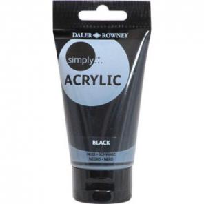 75 Ml Carbon Black Acrylic Paint