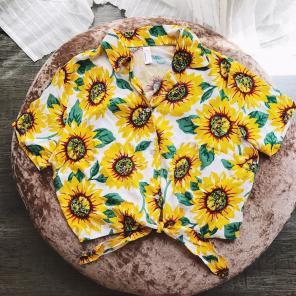 American Apparel Sunflower Crop Top