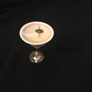 Vintage Martini Glass Trinket Box