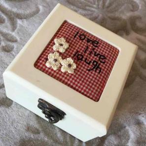 Wood jewelry box.