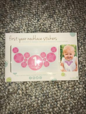 Baby Girl First Year Necklace Stickers