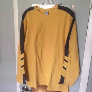 Old Navy Yellow/Gray Crew-neck Top,16(L)