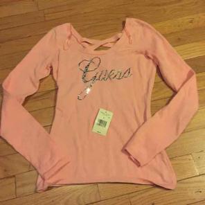 Pink guess top with cage back and sequin