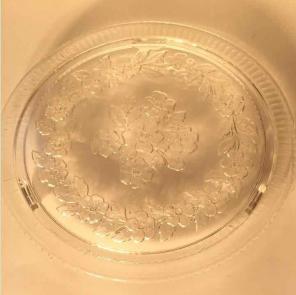 11.5 cake plate clear glass vintage